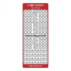 Stickers julekugler S�lv S4