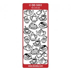 Stickers kaffe/te 5551 s�lv S1