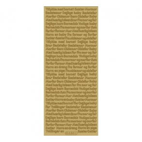 Stickers minitekst baby guld S2