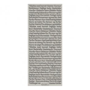 Stickers minitekst baby s�lv S2