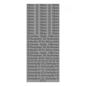 Stickers mini tekst s�lv 616 S15