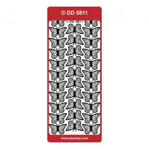 Stickers sm� sommerfugle guld S1