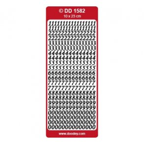 Stickers tal 1582 guld S 6