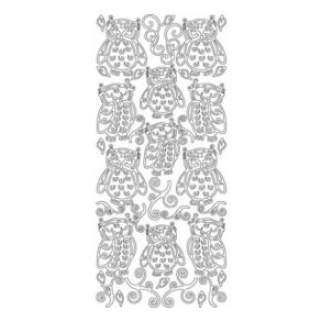 Stickers ugler guld 3424 S2