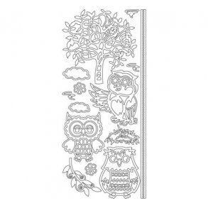 Stickers ugler guld 3442 S2