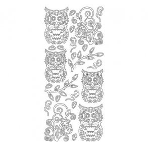Stickers ugler guld 3443 S2