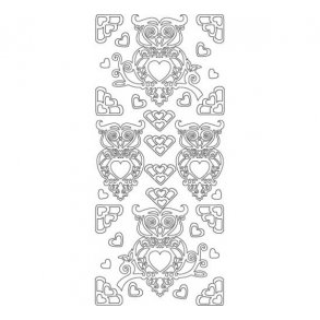 Stickers ugler guld 3444 S2