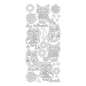 Stickers ugler guld 3445 S2