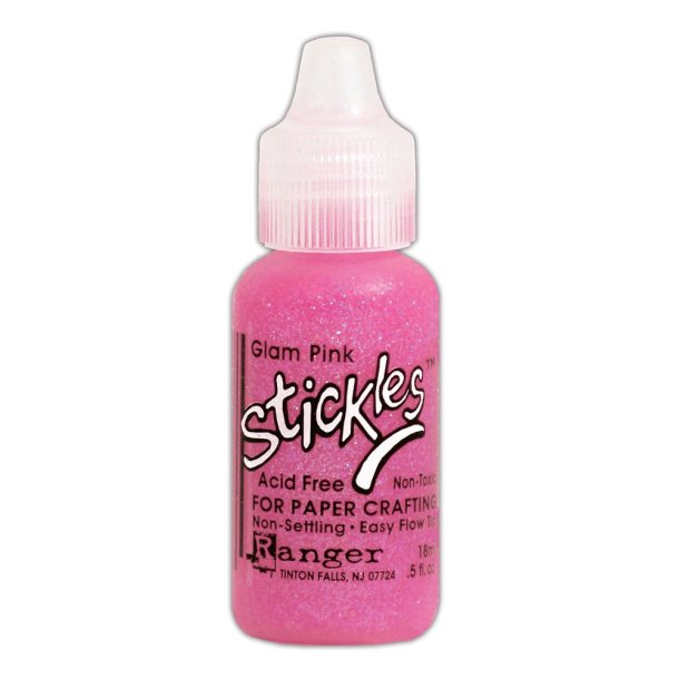 Stickles Glam pink glitterlim 18ml