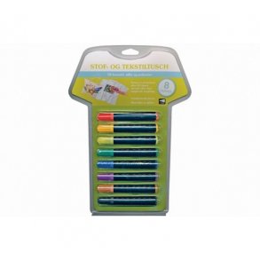 STOF- OG TEKSTILTUSCH 8STK ASS