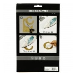 Strygestof, 148x210 mm, Glitter, Guld, 1 Ark