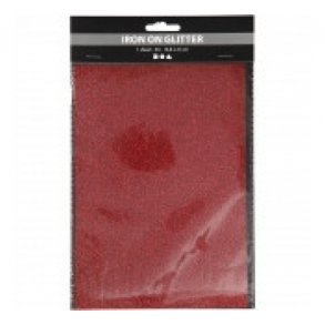 Strygestof, 148x210 mm, Glitter, Rd, 1 Ark