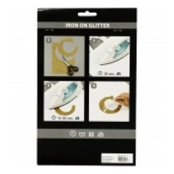 Strygestof, 148x210 mm, Glitter, Rd, 1 Ark