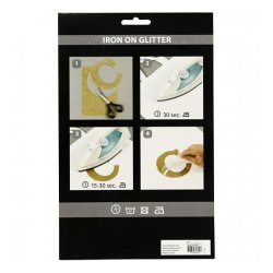 Strygestof, 148x210 mm, Glitter, Slv, 1 Ark