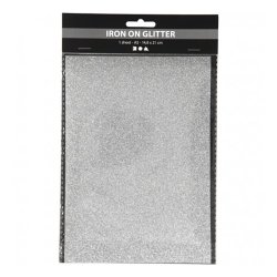 Strygestof, 148x210 mm, Glitter, Slv, 1 Ark