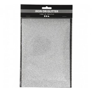 Strygestof, 148x210 mm, Glitter, Slv, 1 Ark