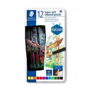 Super soft coloured pencils / farveblyanter 12stk