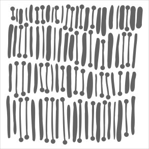 Stencil Rows of Lines 12x12 Inch xxx