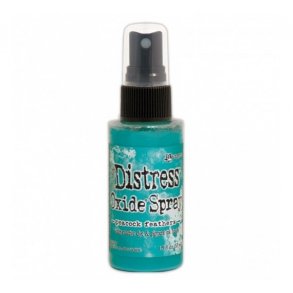 Tim Holtz distress oxide spray Peacock feathers 