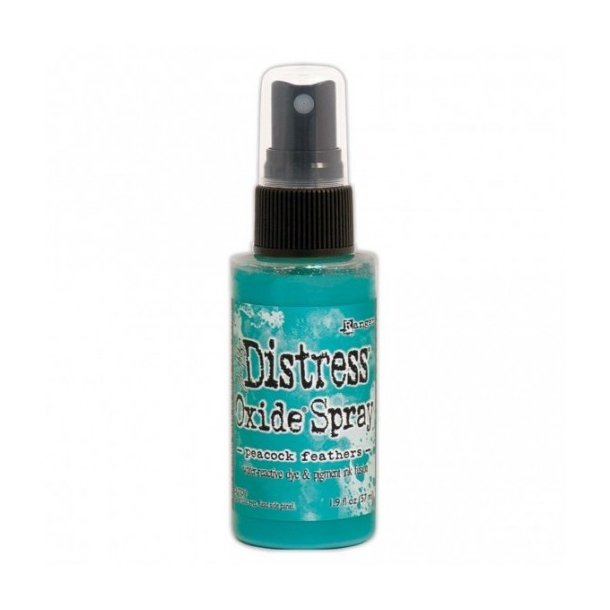 Tim Holtz distress oxide spray Peacock feathers 