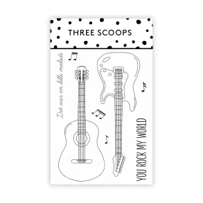 Akrylstempel Guitar Three Scoops