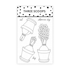 Akrylstempel Hyacinter i krukke Three Scoops