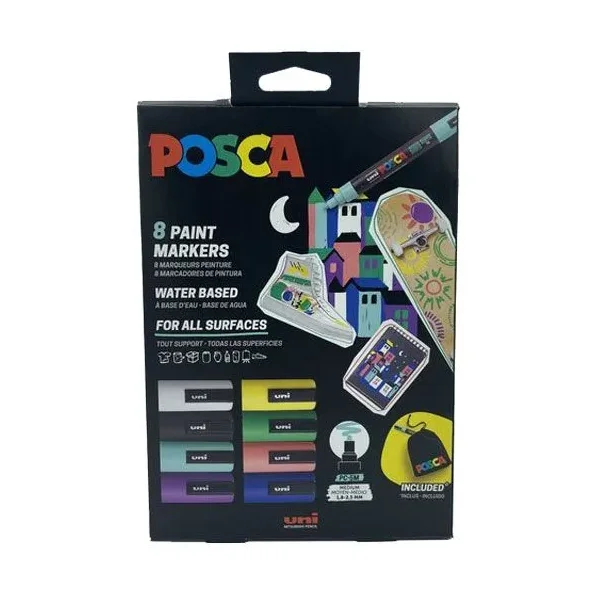 Posca A pouch set pc-5m 8stk