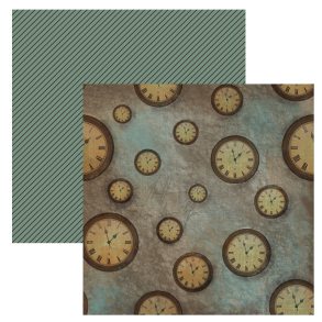 Designpapir Vintage Clock - 30,5 x 30,5 cm - Luna Hobby