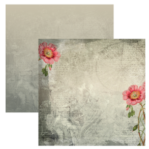 Designpapir Vintage Flower - 30,5 x 30,5 cm - Luna Hobby