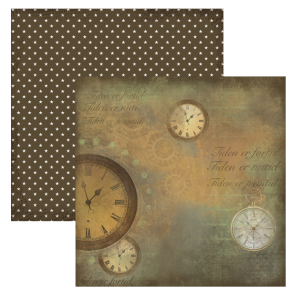 Designpapir Vintage Time - 30,5 x 30,5 cm - Luna Hobby