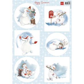 Klippeark Happy Snowmen VK9658 Marianne Design M50