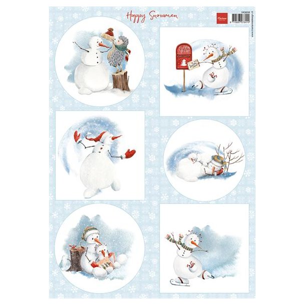 Klippeark Happy Snowmen VK9658 Marianne Design M50