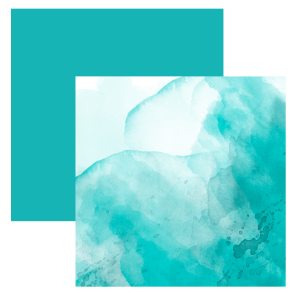 Designpapir Watercolor Petrol - 30,5 x 30,5 cm. - Luna Hobby