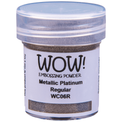 WOW Embossingpulver Metallic Platinum Regular WC06R