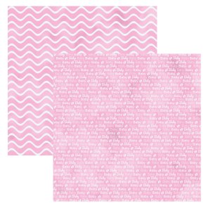 Designpapir Baby Pink - 30,5 x 30,5 cm. - Luna Hobby