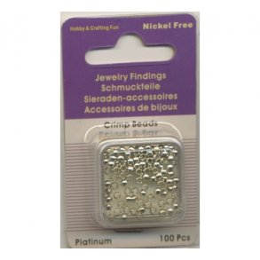 Wireklemmer 2mm rund s�lv farvet ca. 100stk