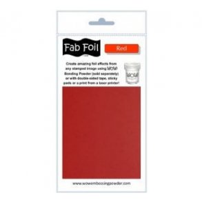 Wow fab folie 1m x 10cm Red