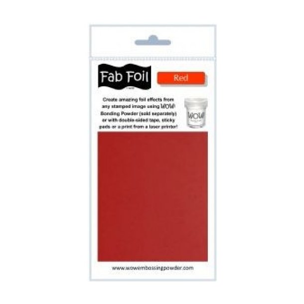 Wow fab folie 1m x 10cm Red