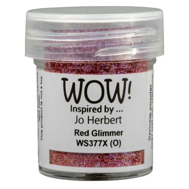 Wow embossing Glitters - Red Glimmer WS377R 15ml